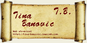 Tina Banović vizit kartica